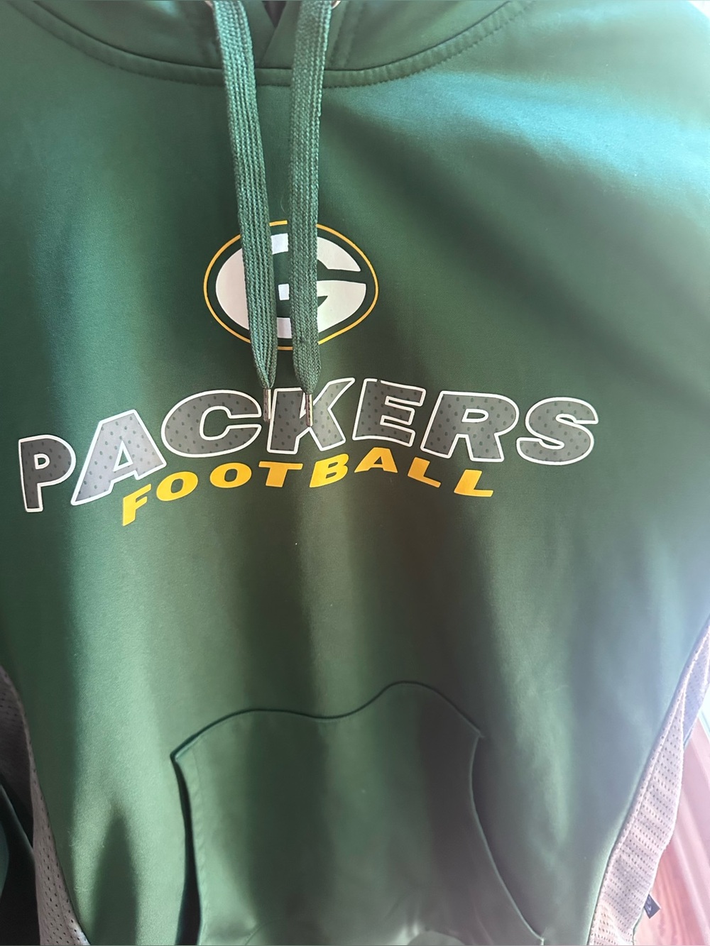 Green Bay Packers Football Hoodie Mens XL Green NFL Pullover Sweatshirt